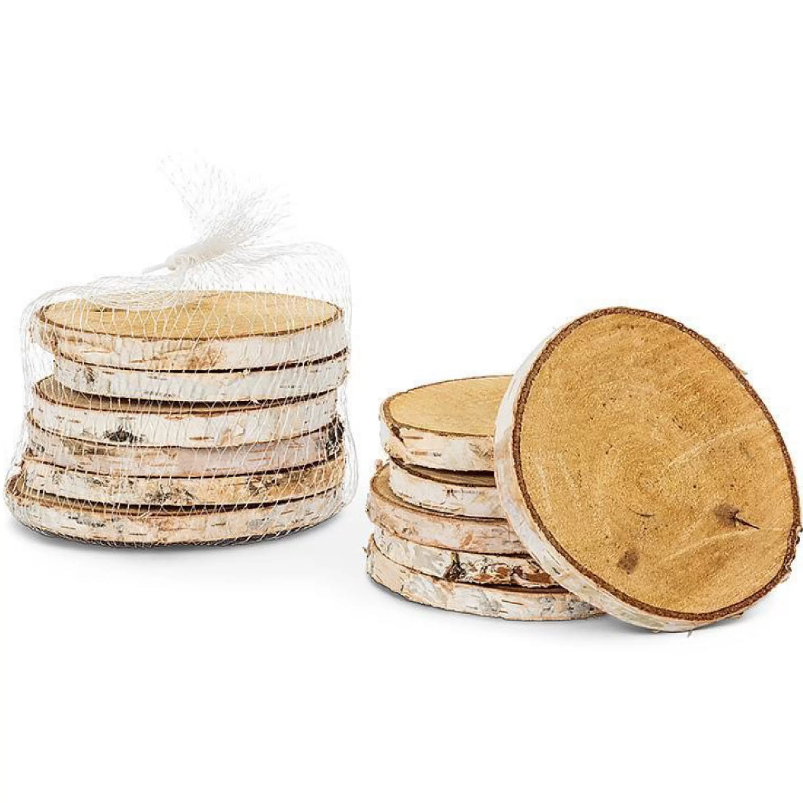 Abbott Collection Barware>Natural Birch Coasters