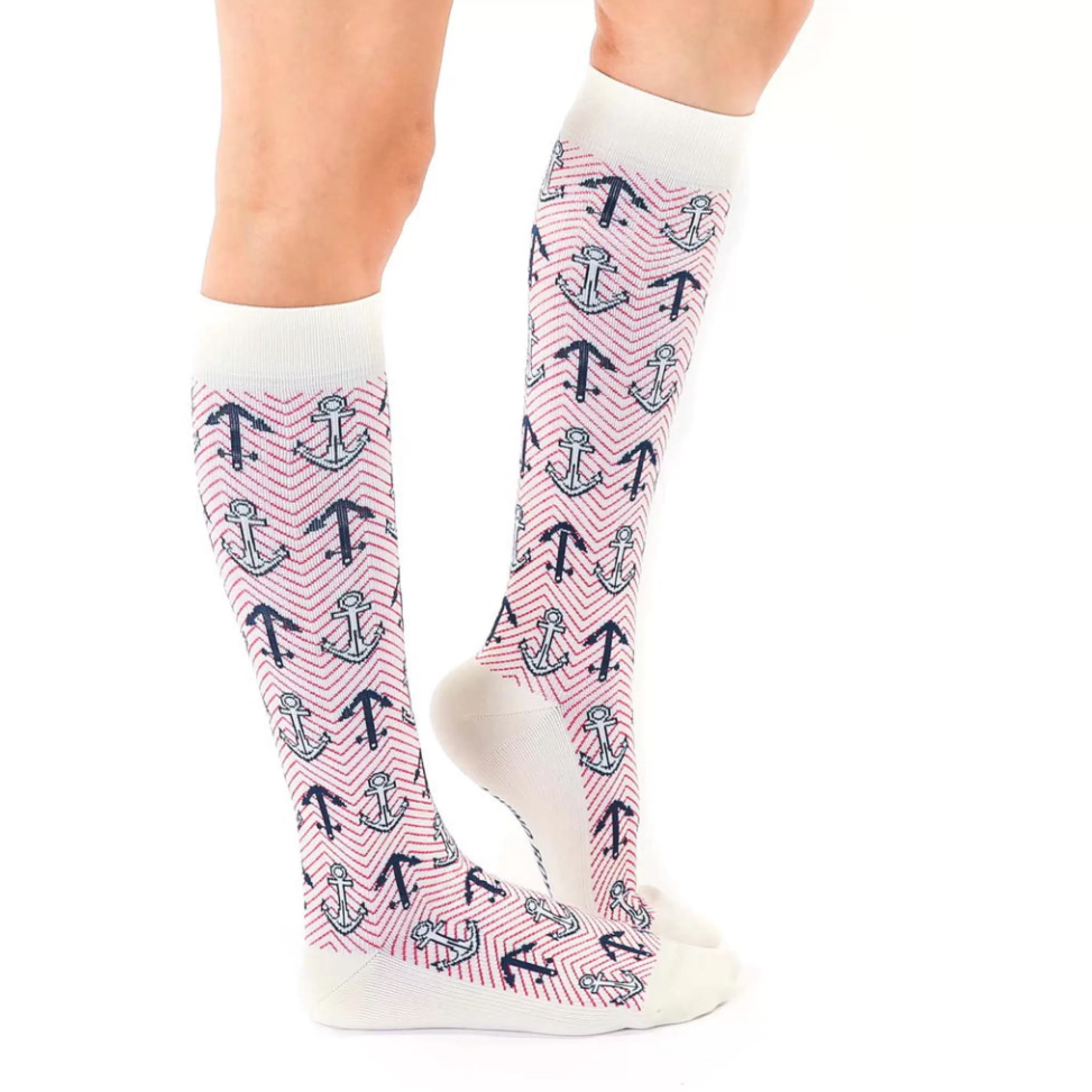 Living Royal Women's Socks>Nautical Compression Socks