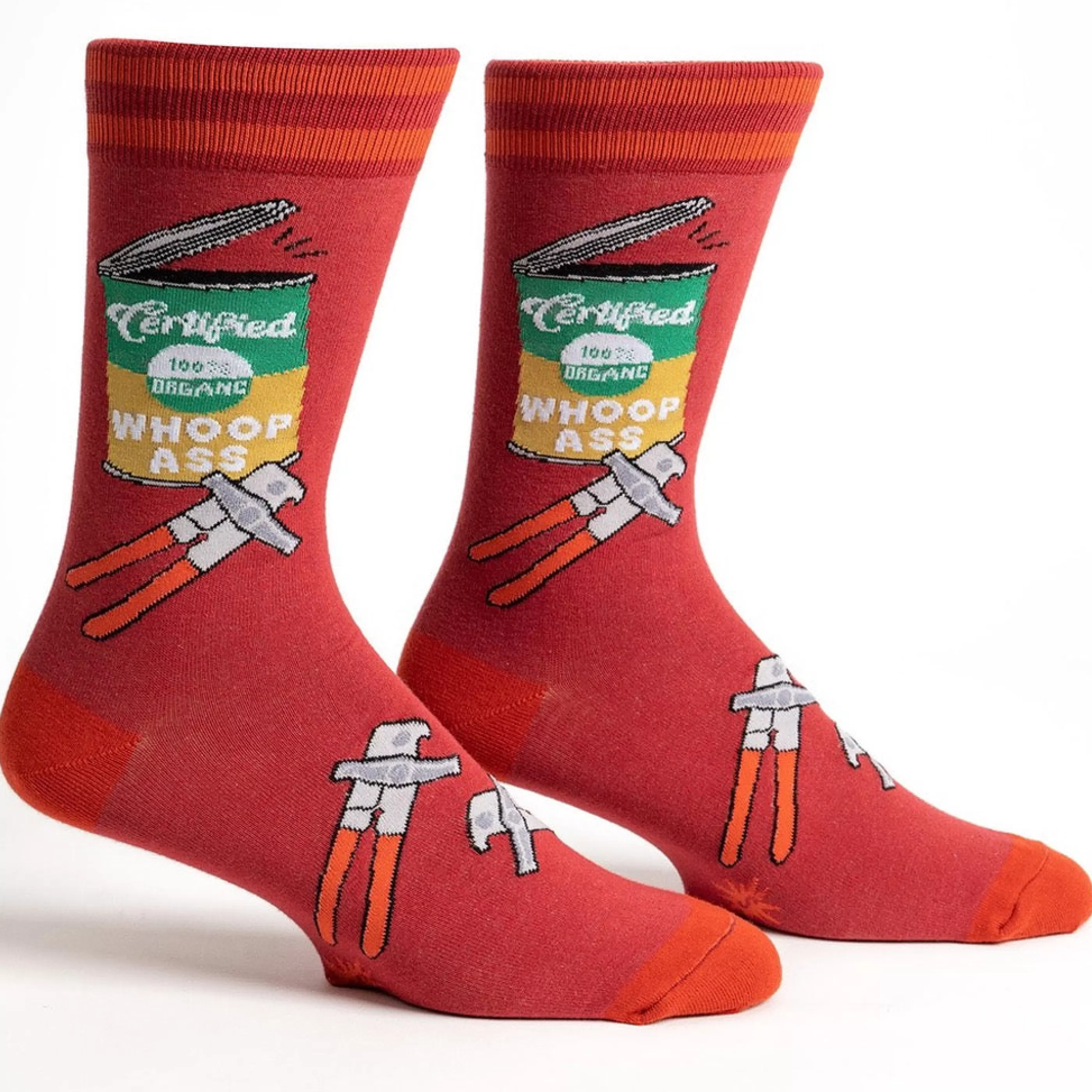 Sock It To Me Men's Socks>Opening Up A Can Men's Crew Socks