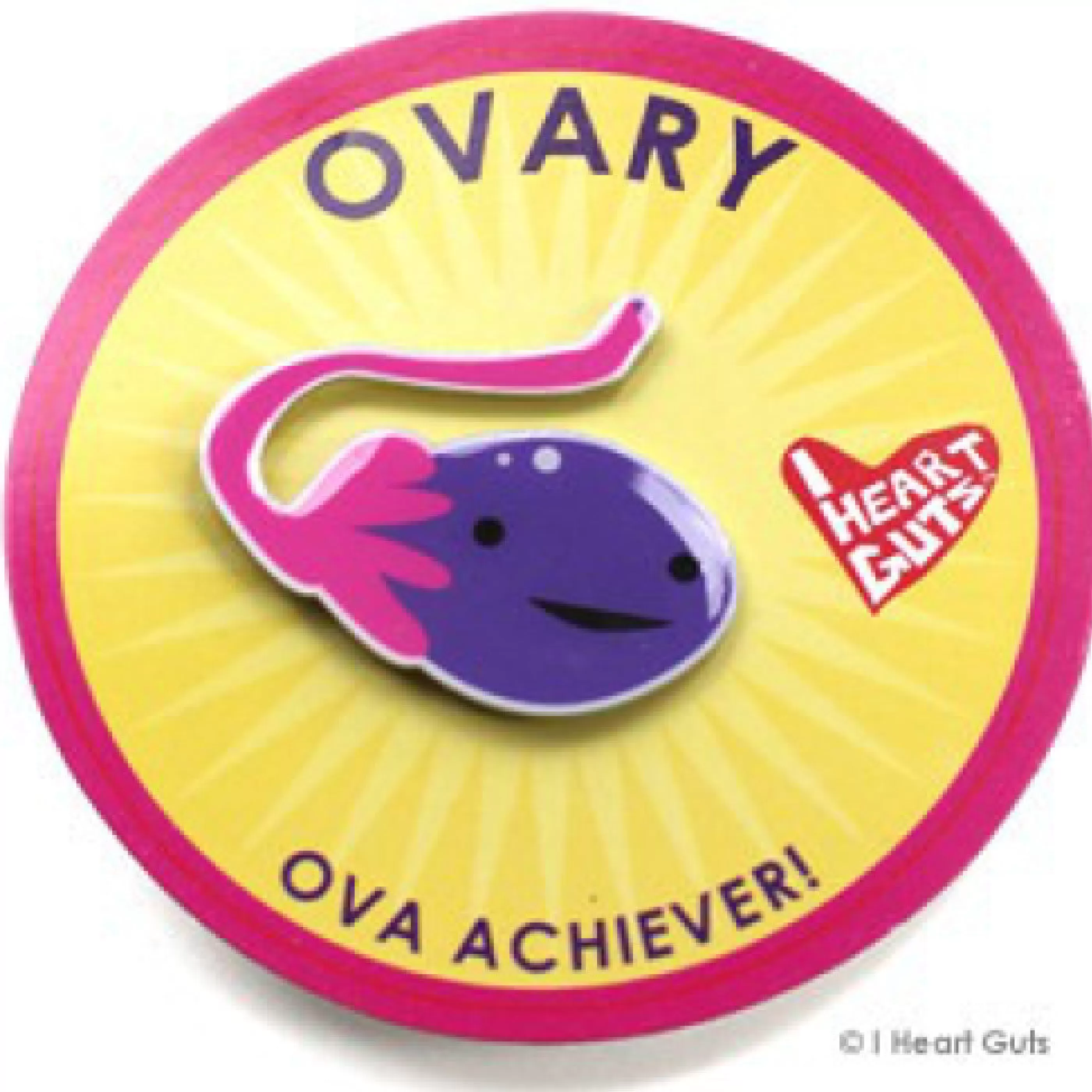 I Heart Guts Pins, Patches & Keychains>Ovary Lapel Pin