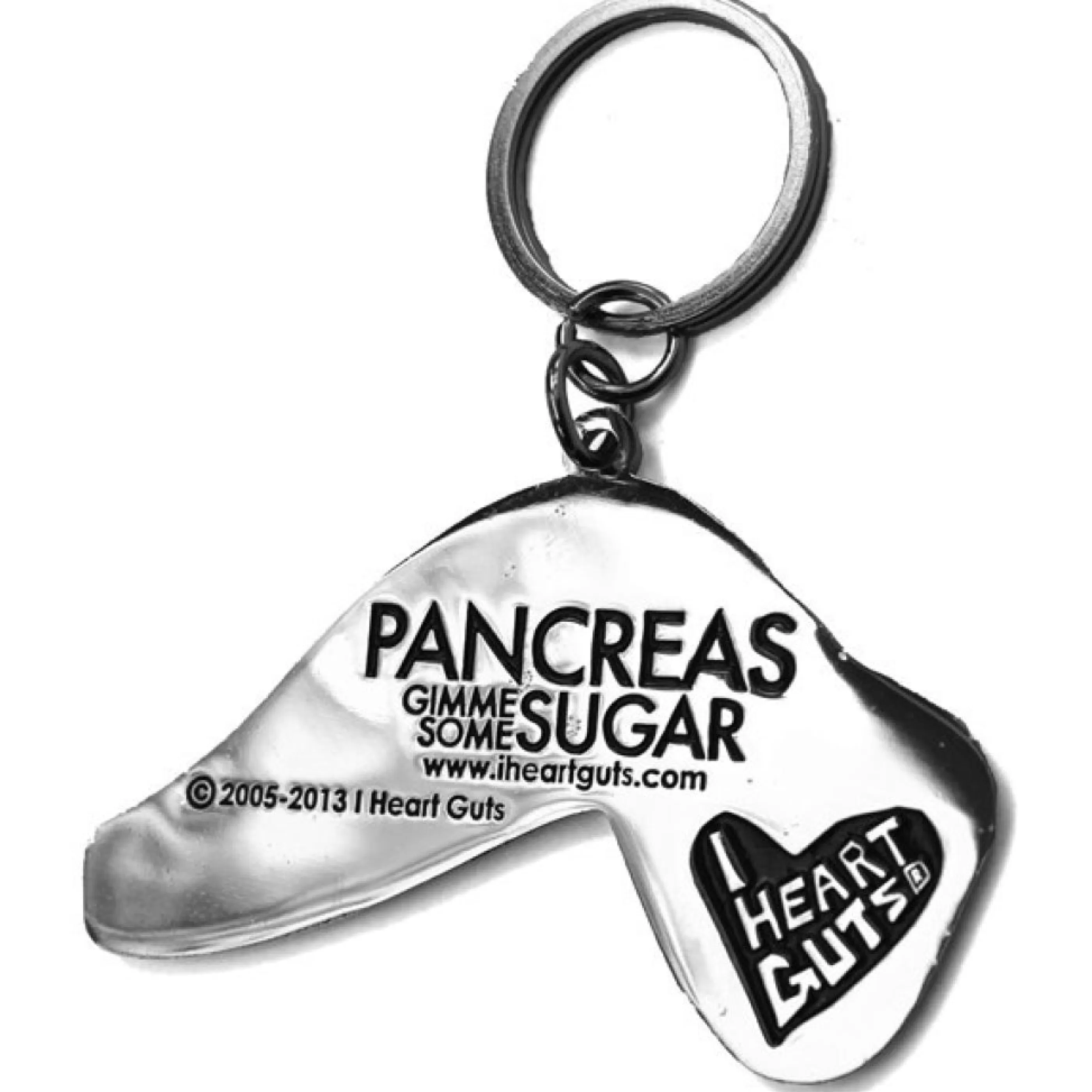 I Heart Guts Pins, Patches & Keychains>Pancreas Key Chain