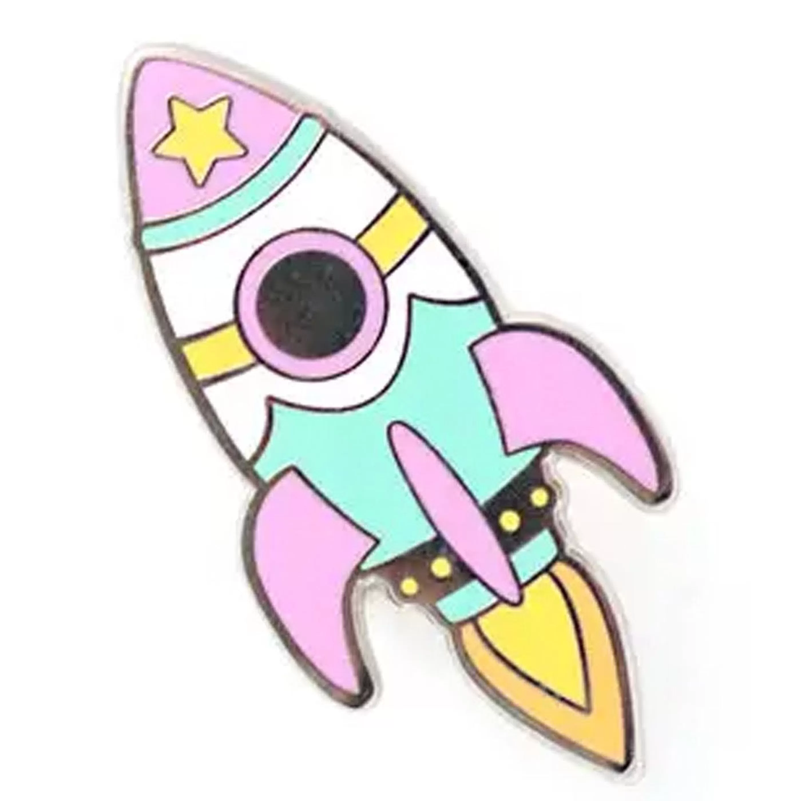 LuxCups Creative Pins, Patches & Keychains>Pastel Rocket Pin