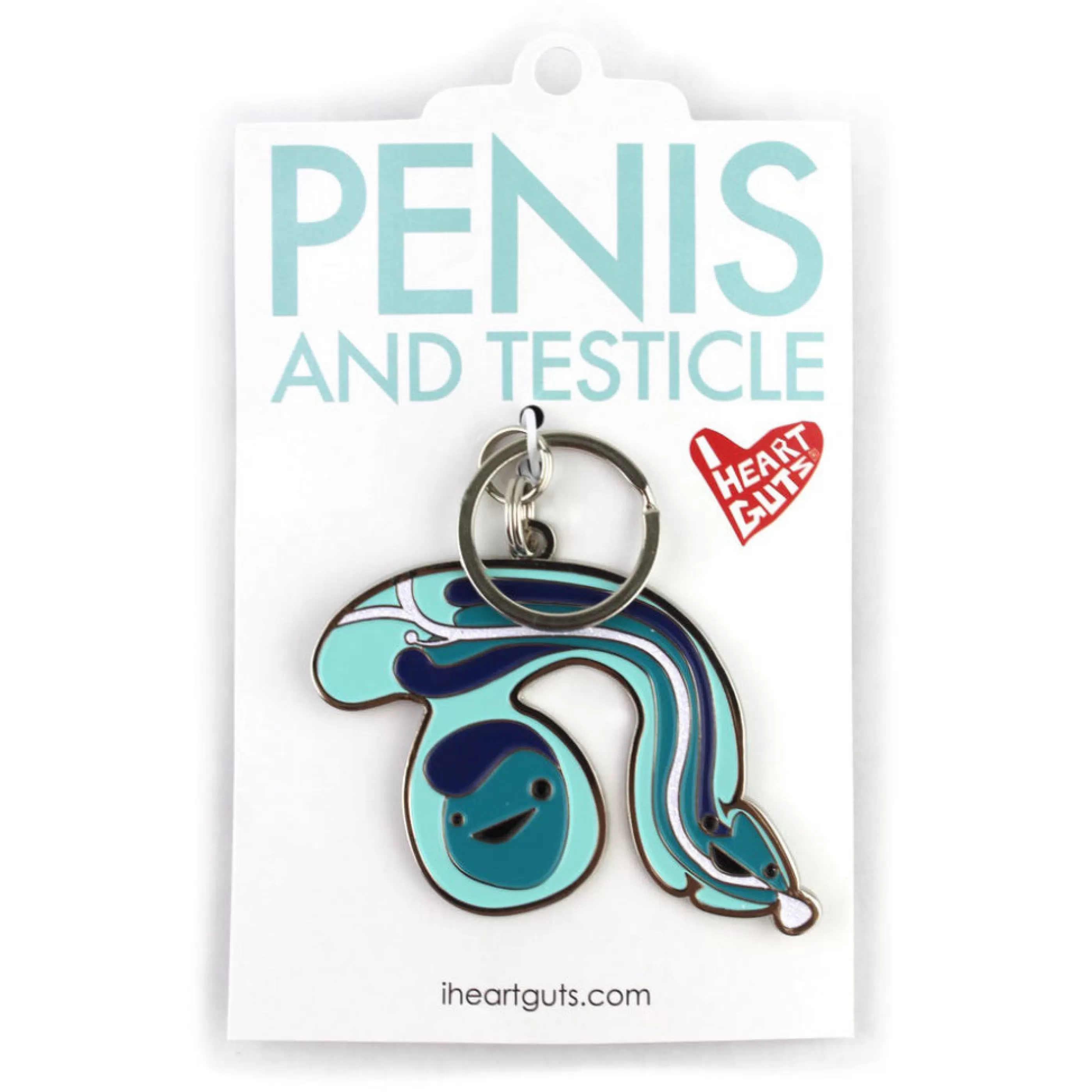 I Heart Guts Pins, Patches & Keychains>Penis Keychain