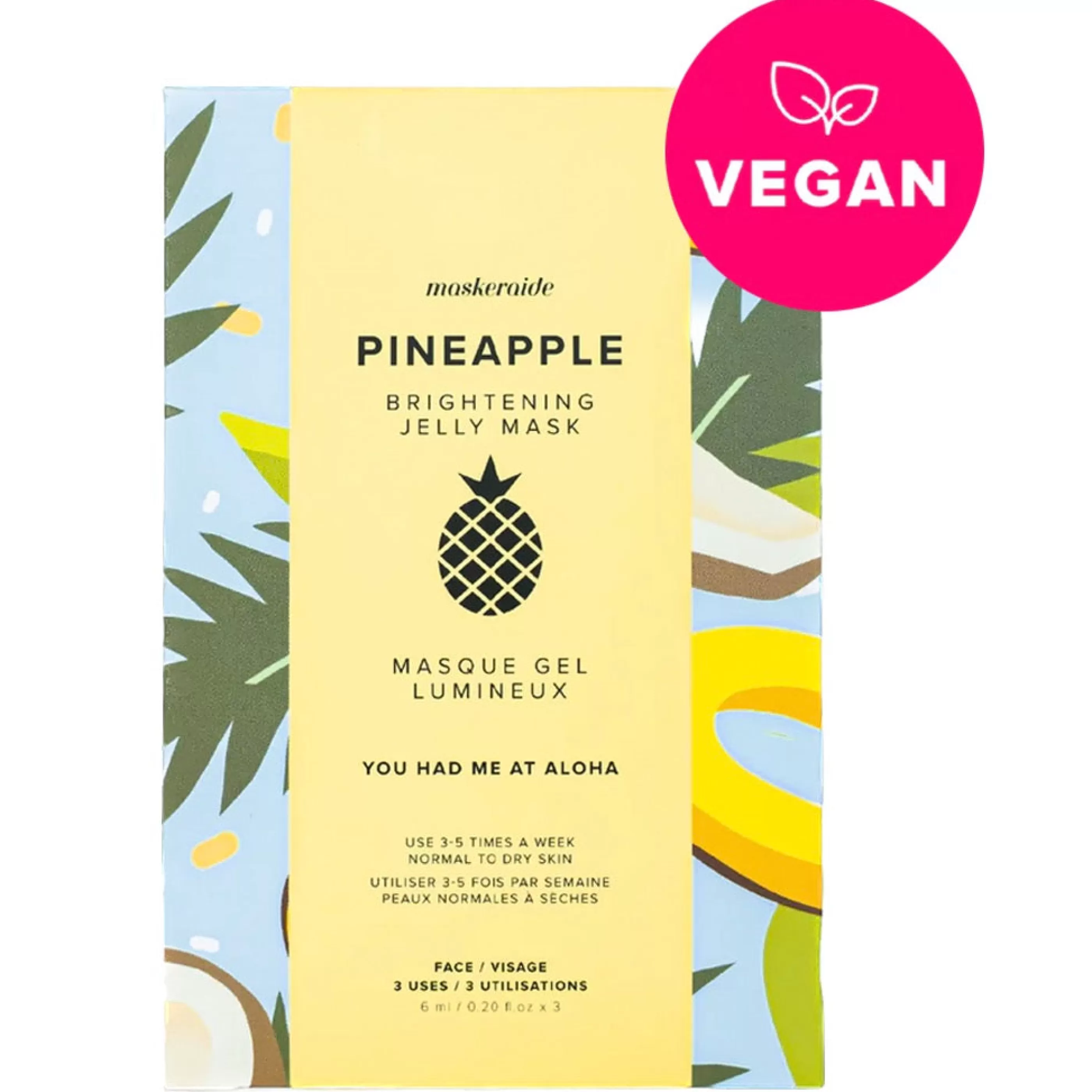 Maskeraide Bath & Shower>Pineapple Brightening Mask Travel Size