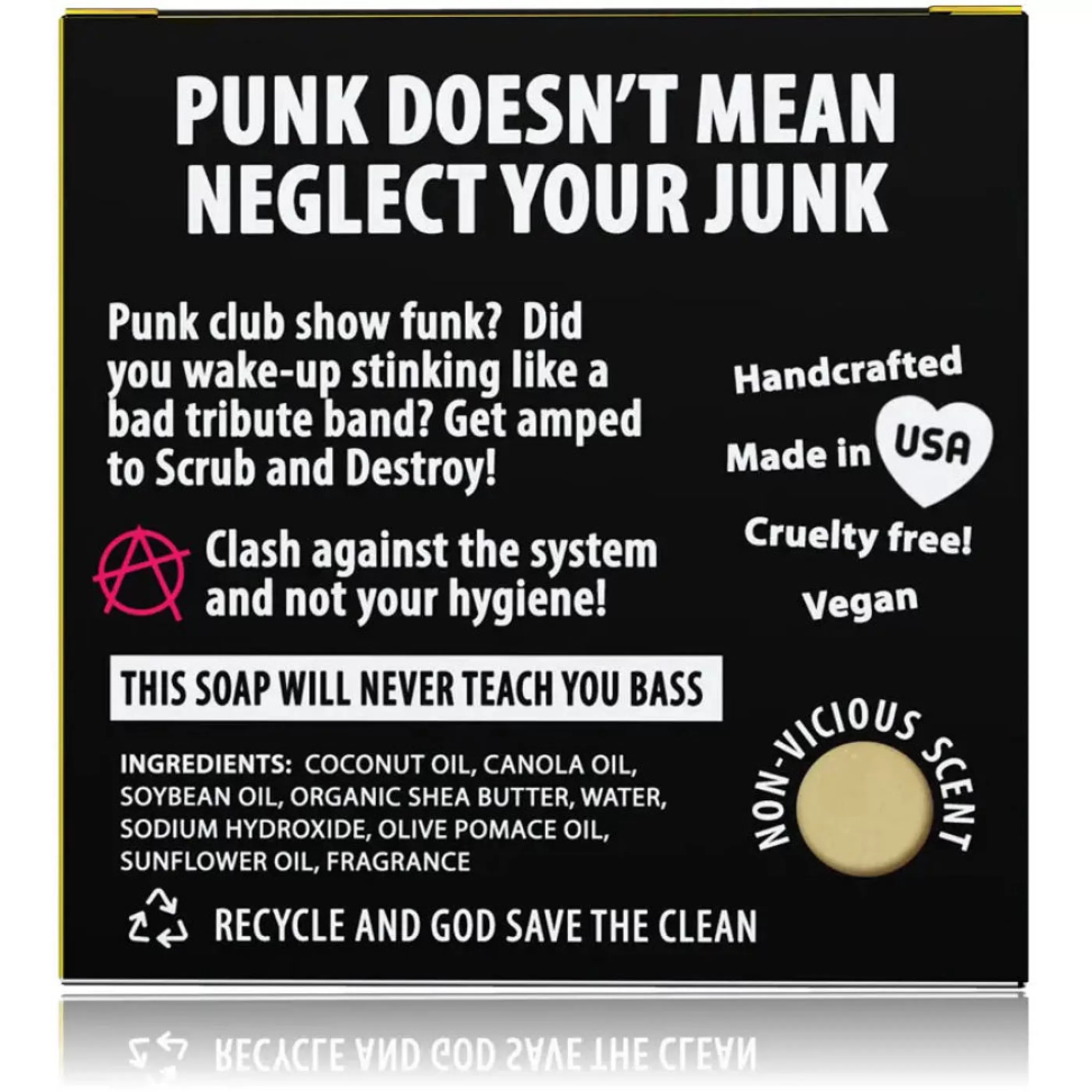 Totally Cheesy Bath & Shower>Please Wash The Buttocks Punk Rock Soap