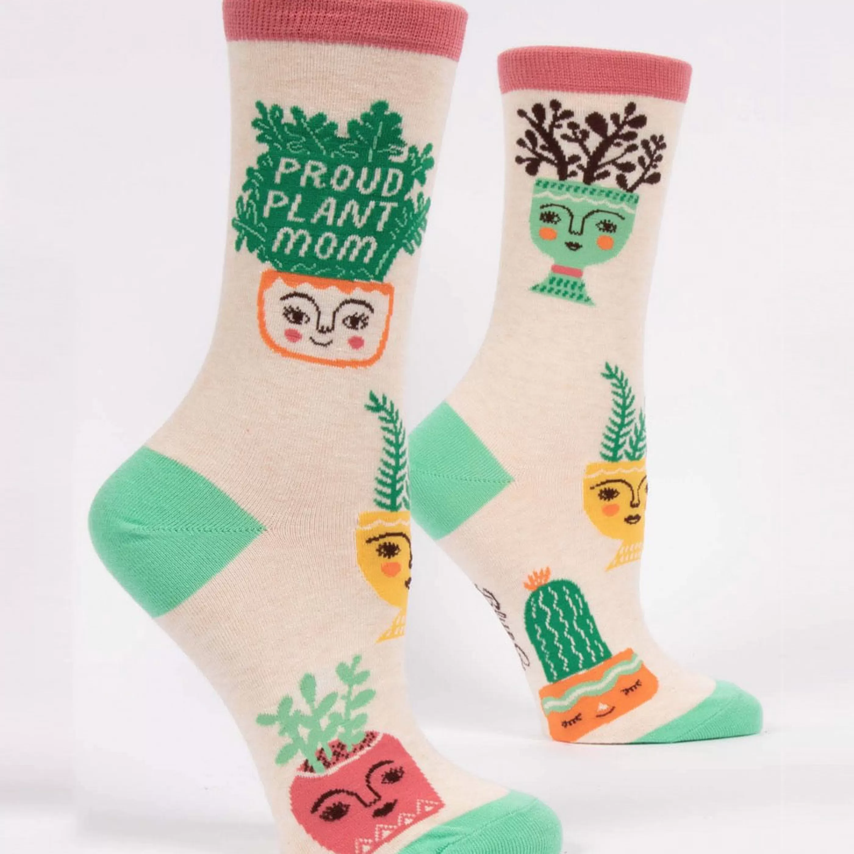 Blue Q Women's Socks>Proud Plant Mom Crew Socks