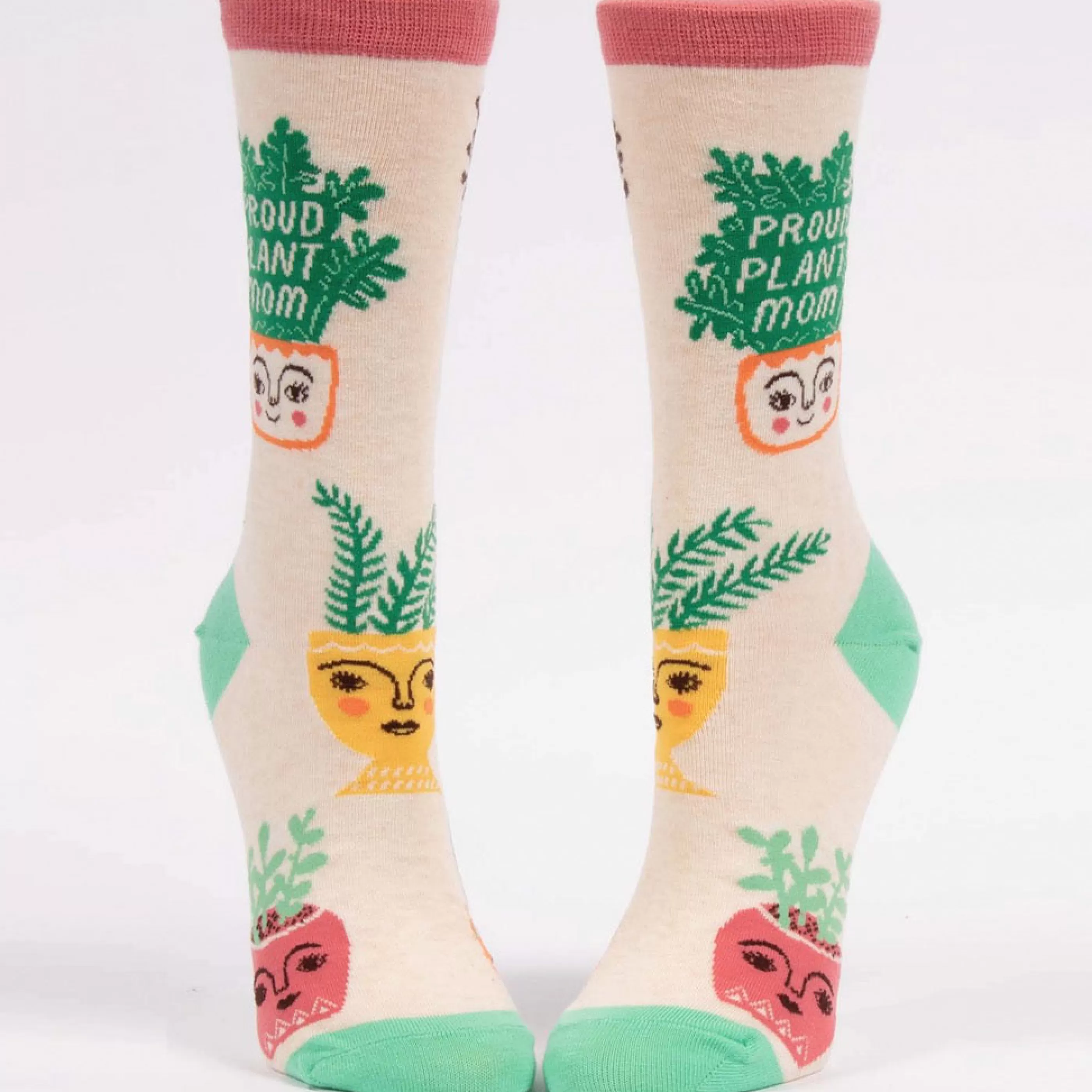 Blue Q Women's Socks>Proud Plant Mom Crew Socks