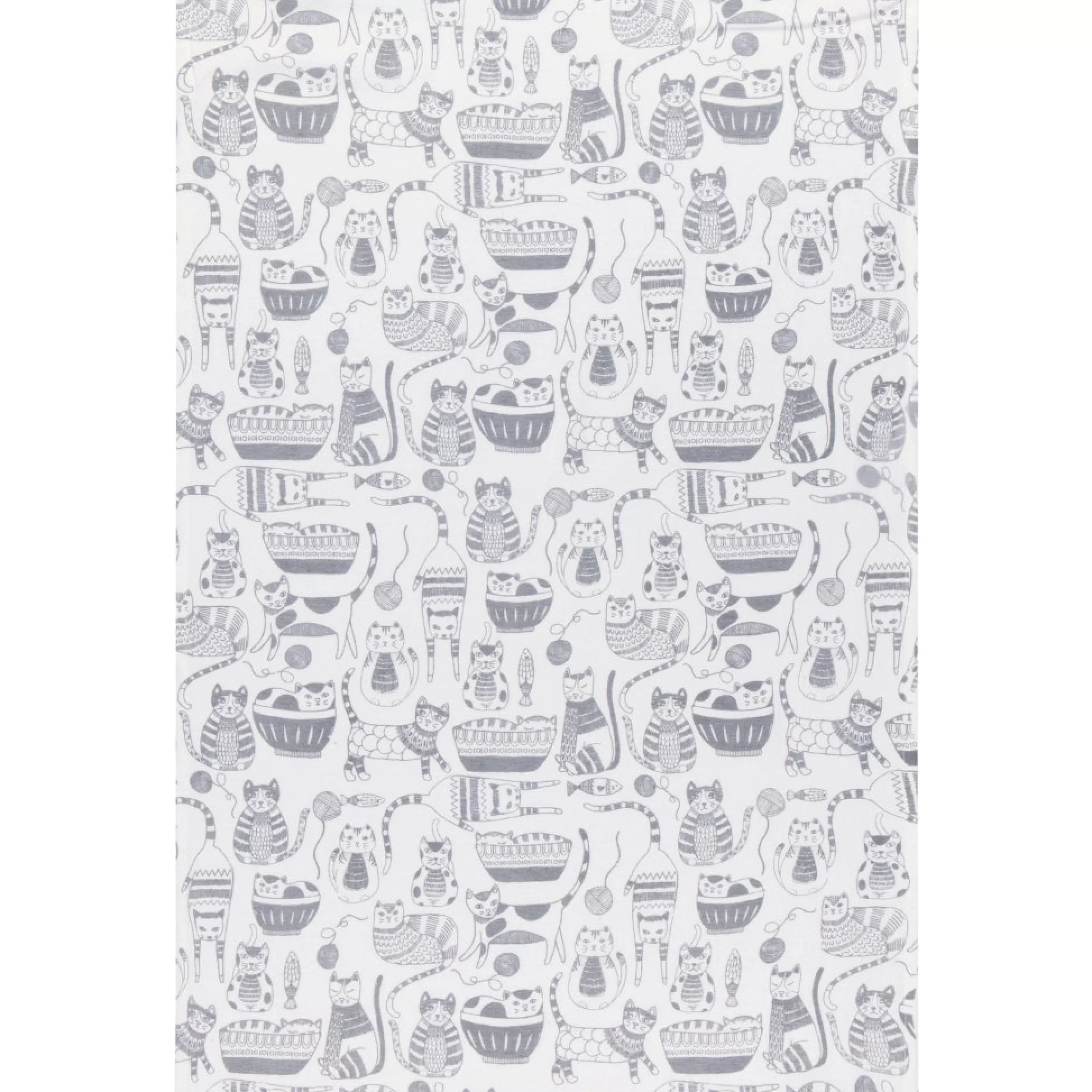 Danica Kitchen & Dining>Purr Party London Grey Floursack Tea Towels Set Of 2