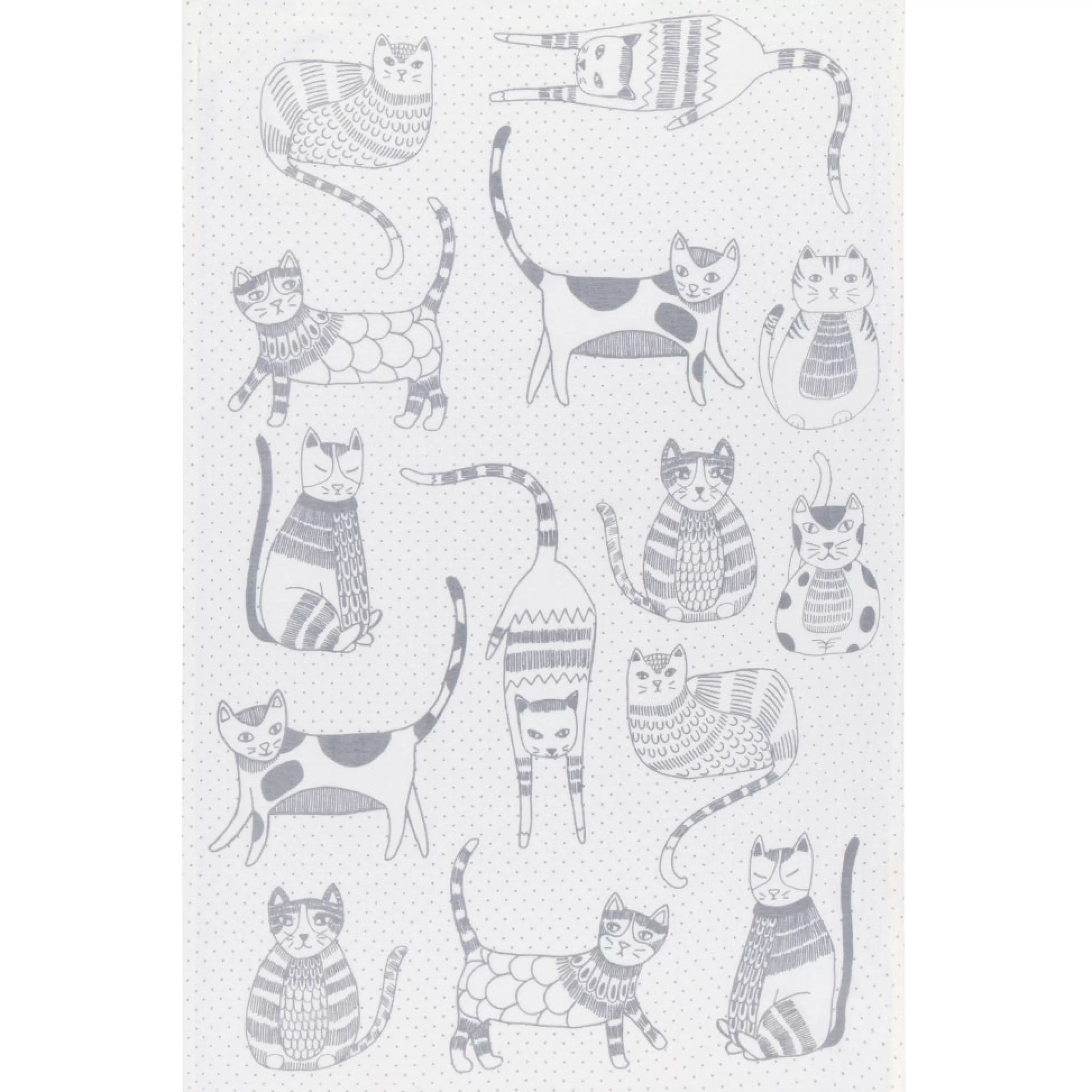 Danica Kitchen & Dining>Purr Party London Grey Floursack Tea Towels Set Of 2