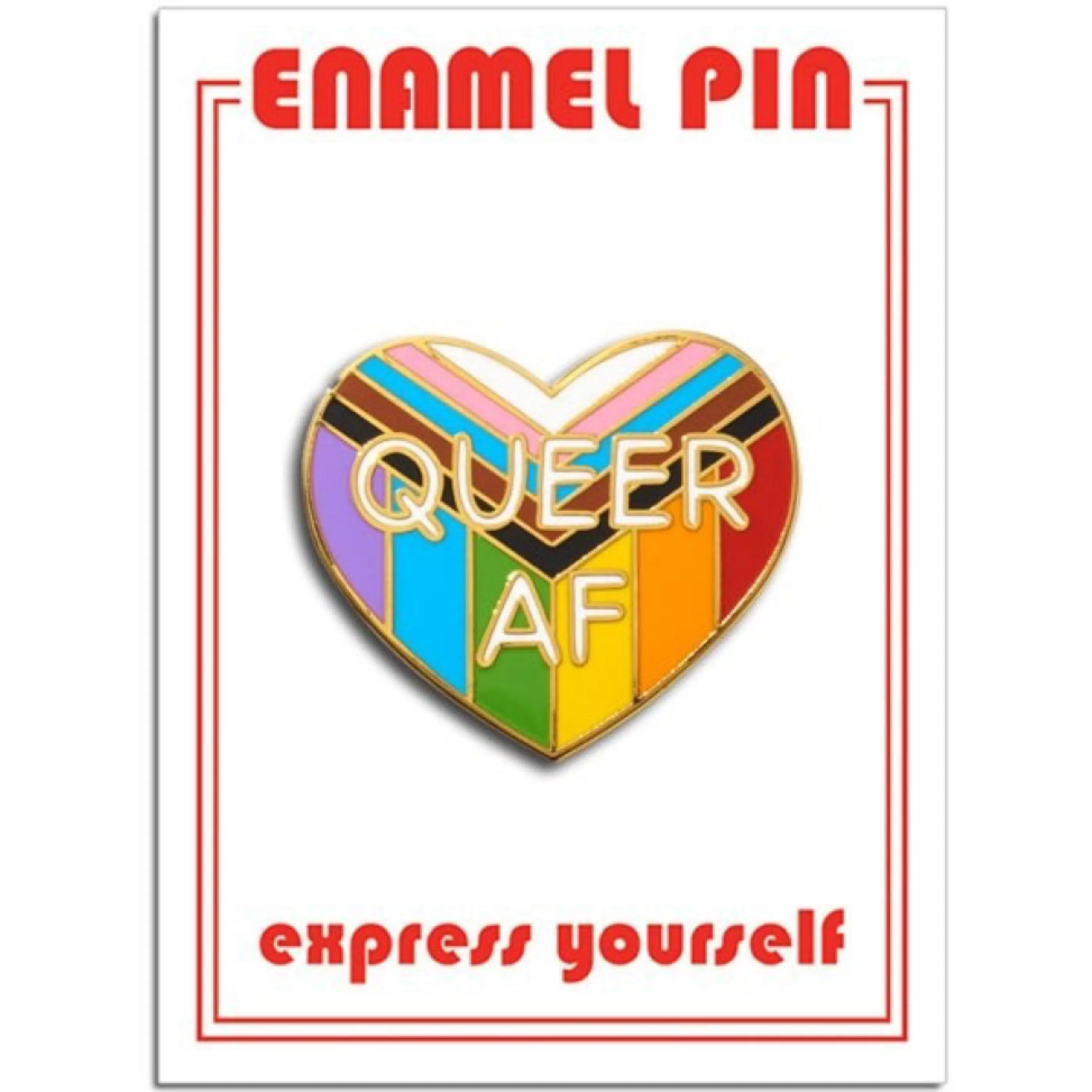 The Found Pins, Patches & Keychains>Queer Af Heart Enamel Pin