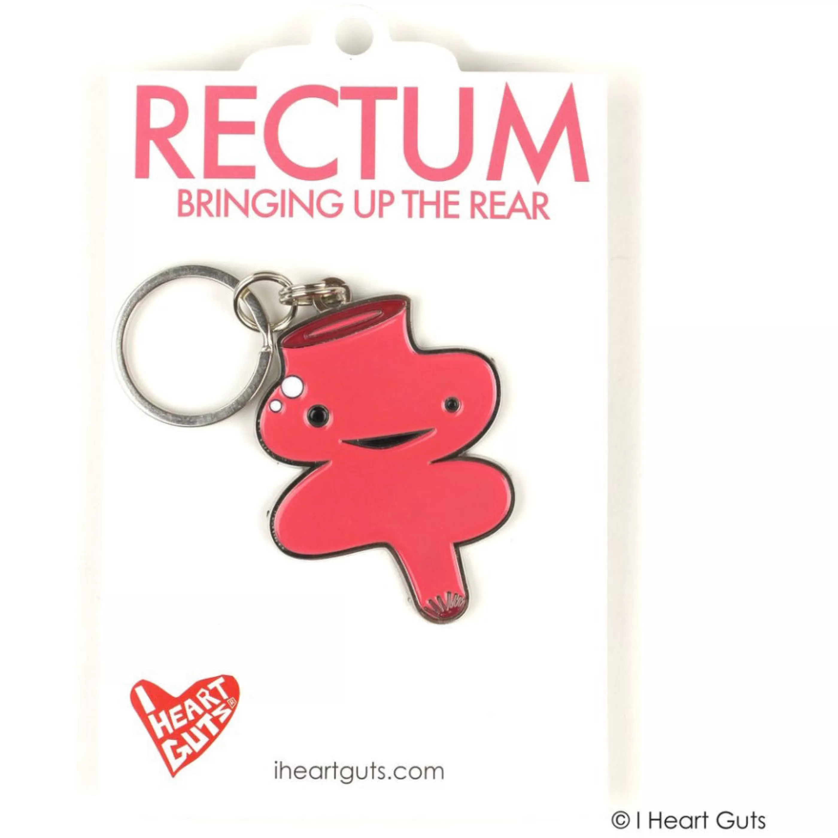 I Heart Guts Pins, Patches & Keychains>Rectum Keychain