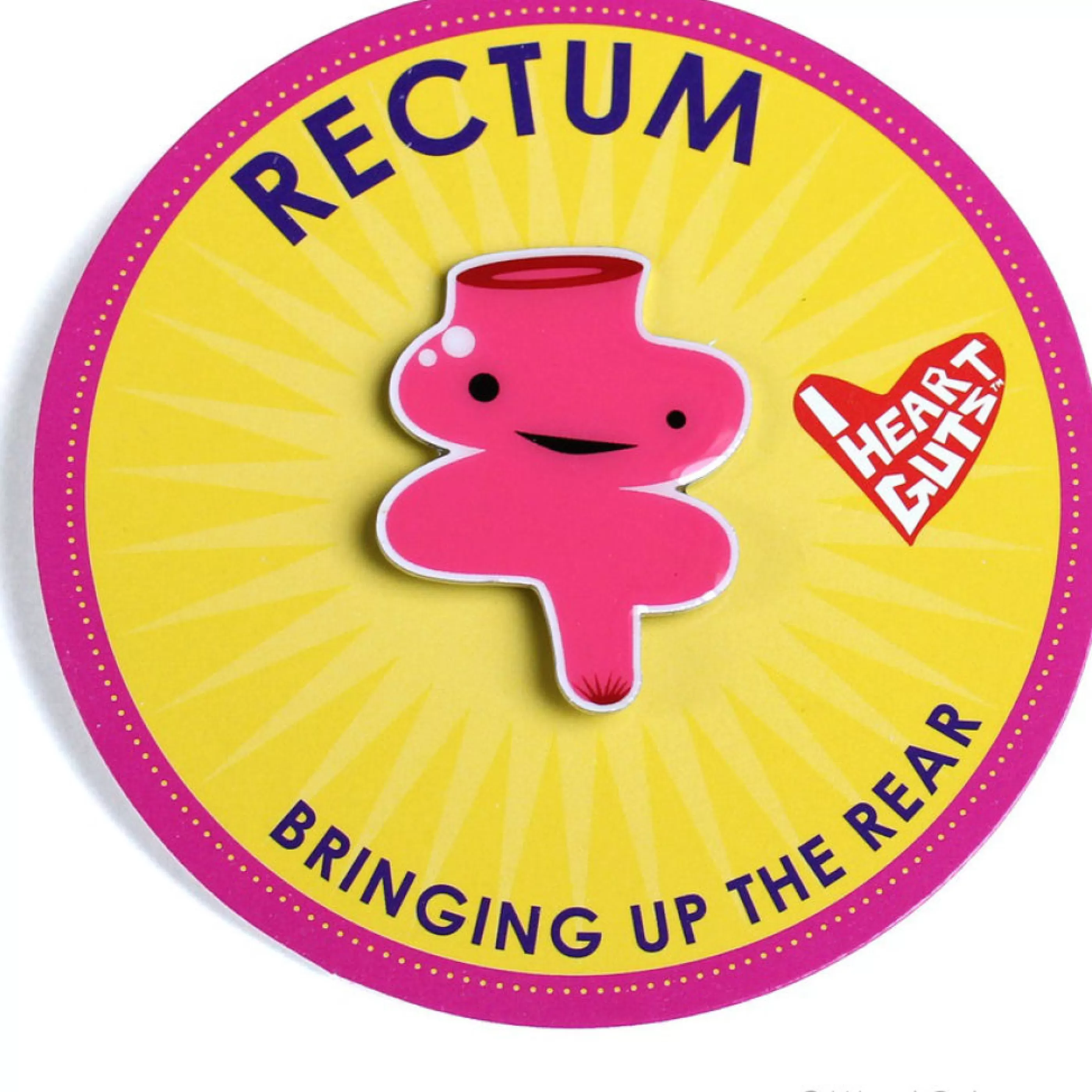 I Heart Guts Pins, Patches & Keychains>Rectum Lapel Pin