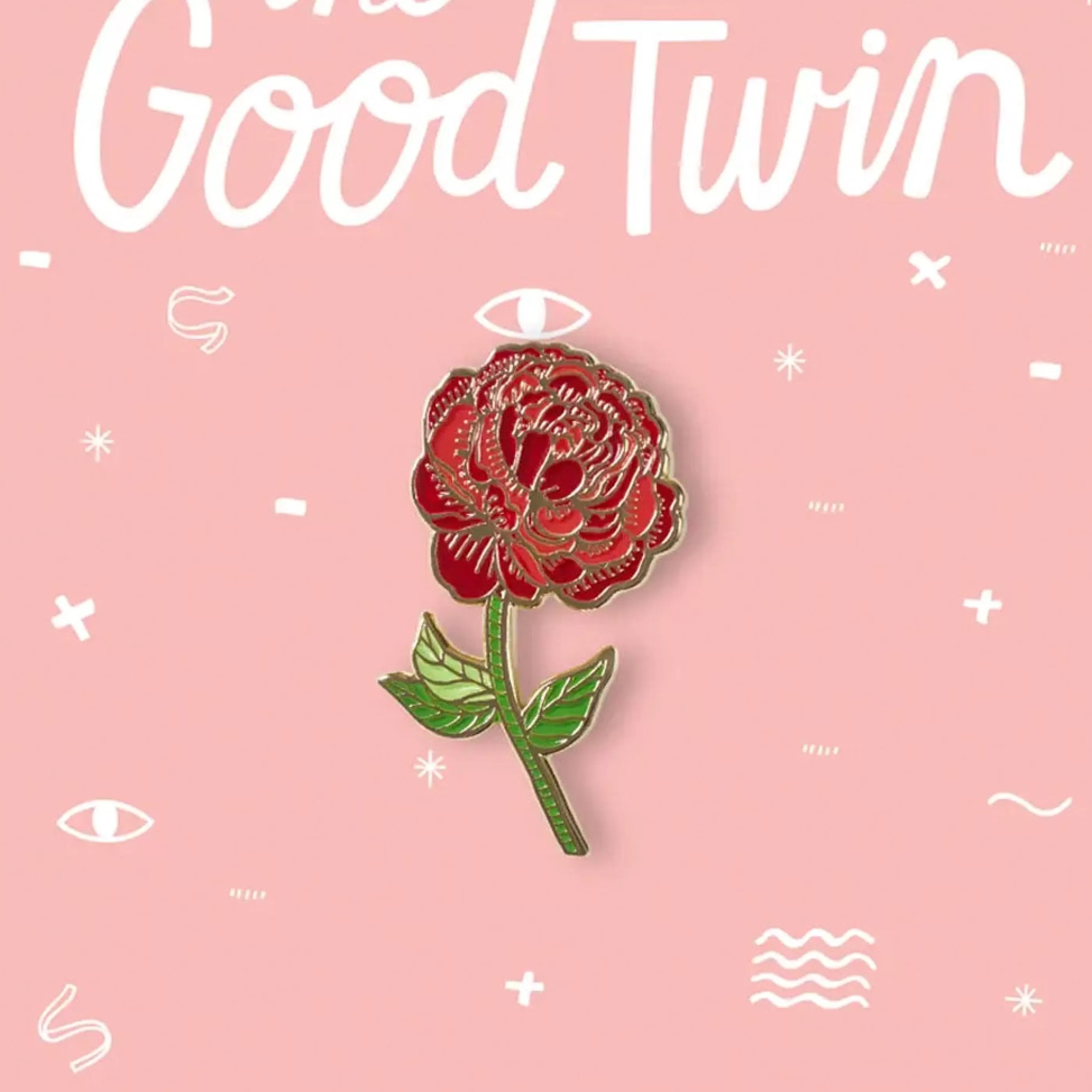 The Good Twin Pins, Patches & Keychains>Red Rose Pin