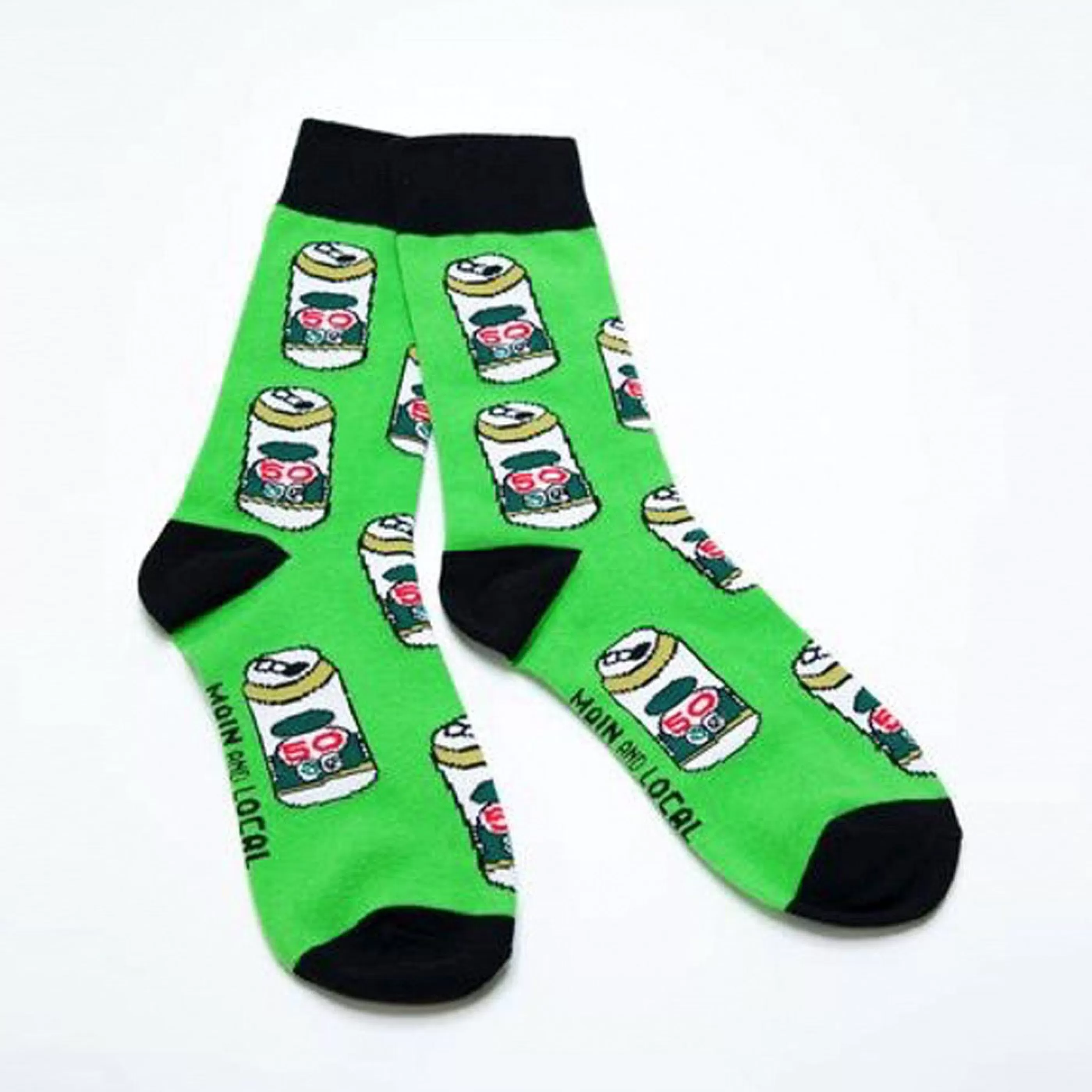 Main and Local Men's Socks>Retro Beer Can Socks