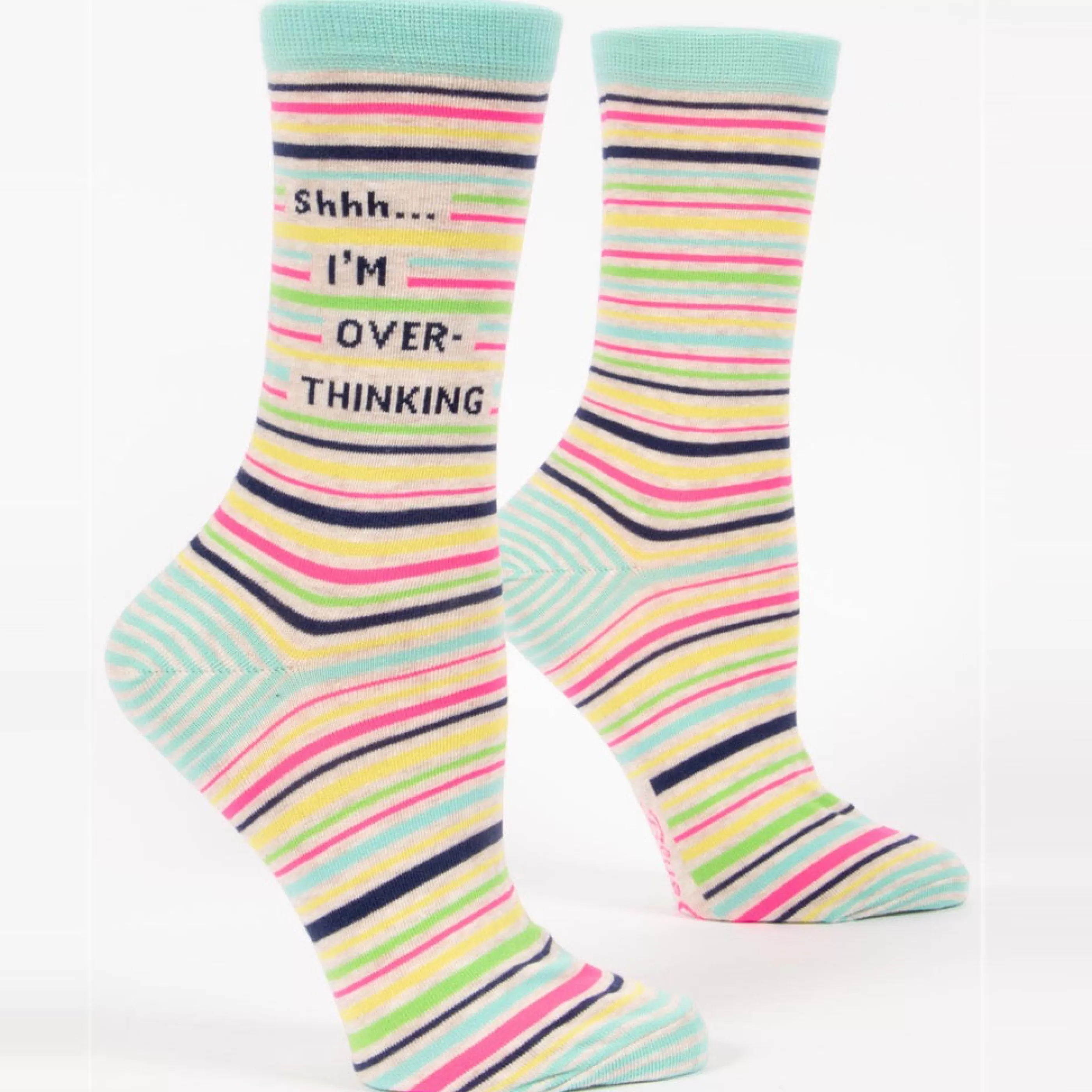 Blue Q Women's Socks>Shhh.. I'M Overthinking Crew Socks