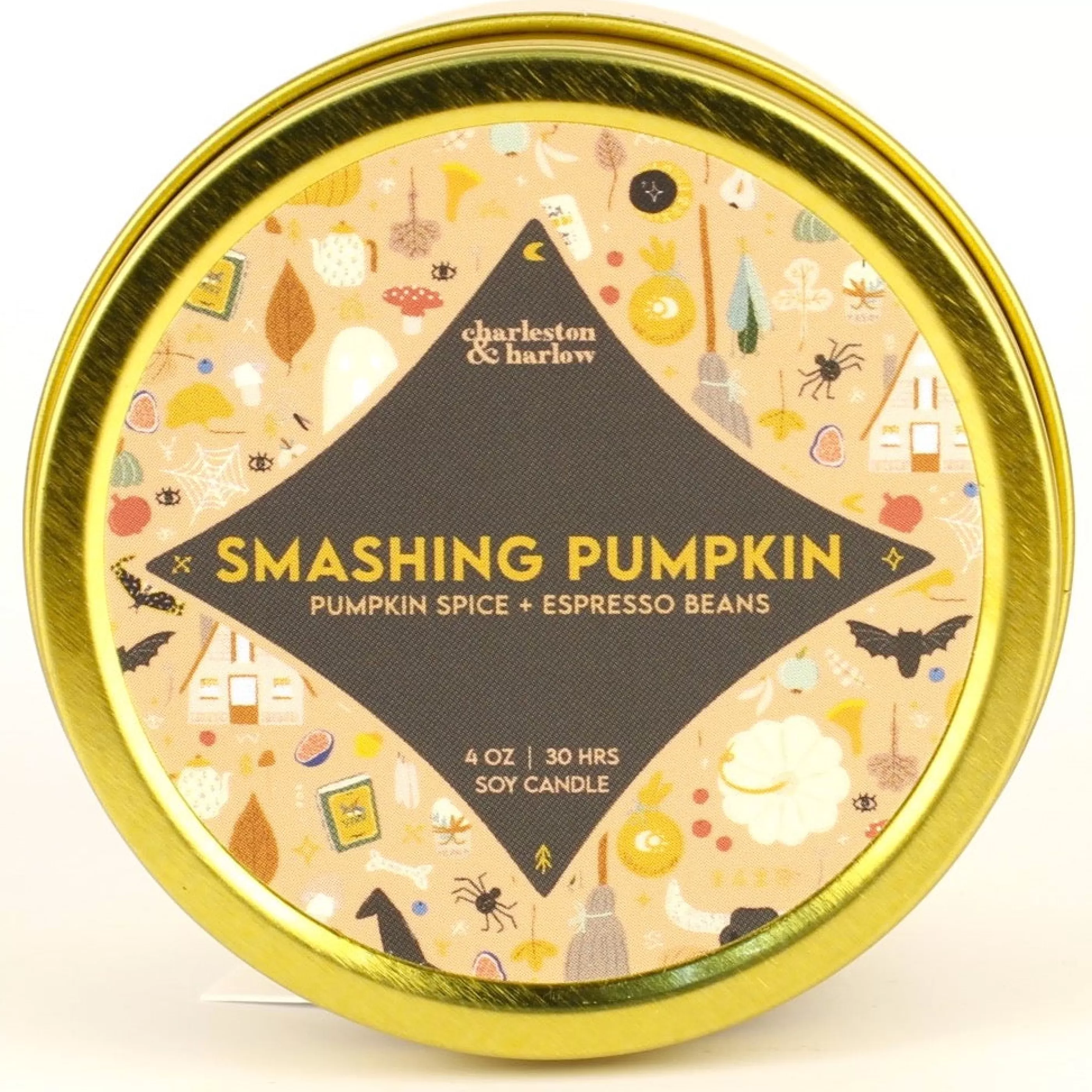 Charleston & Harlow Candle Co. Candles & Home Fragrances>Smashing Pumpkin Soy Wax Candle Travel Tin