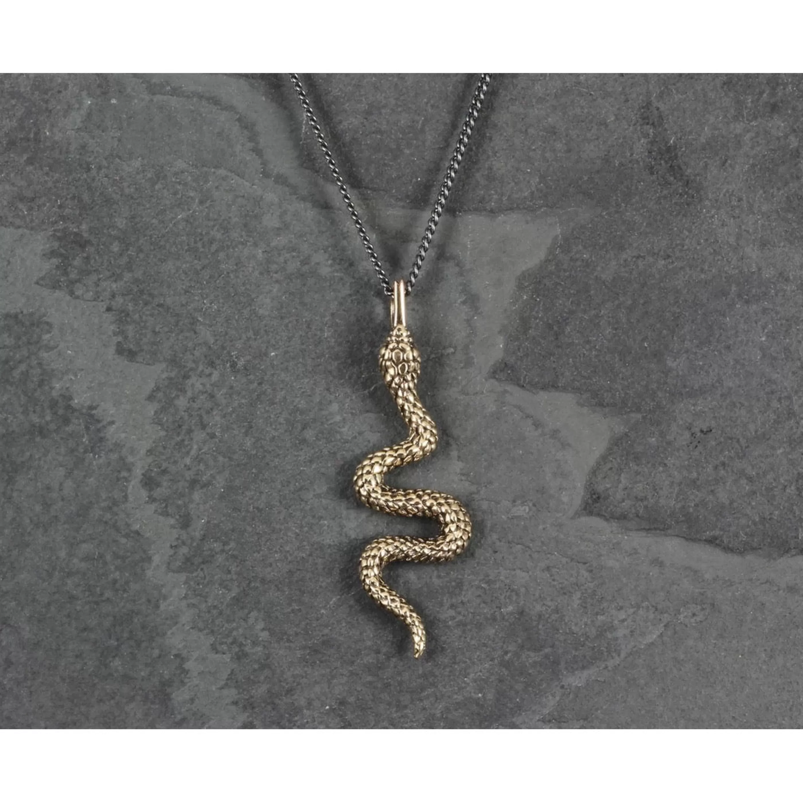 Lost Apostle Jewellery>Snake Necklace Bronze