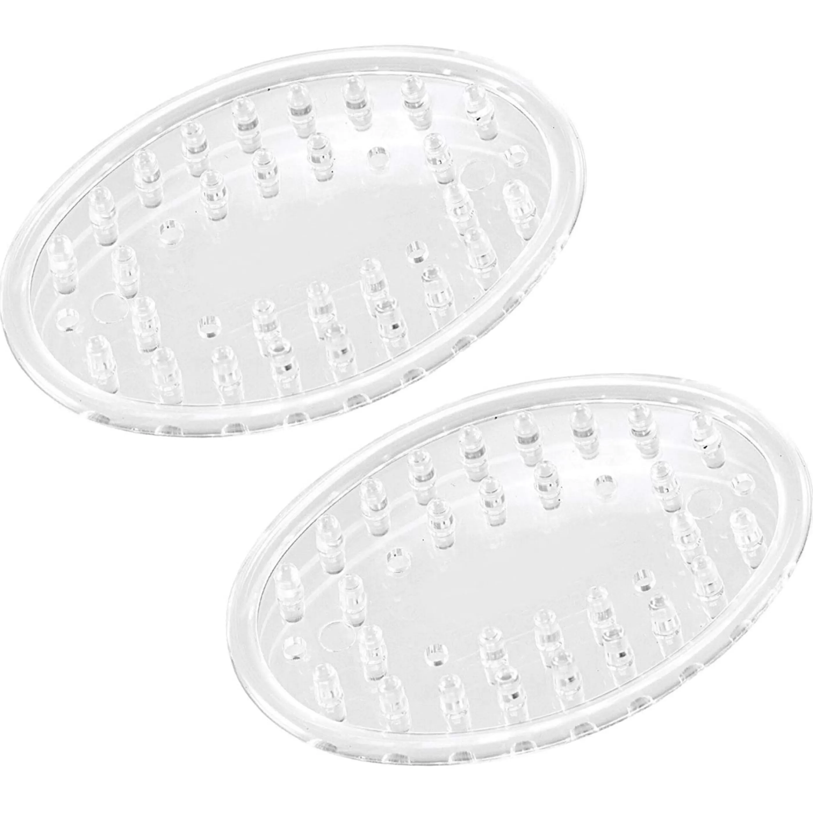 iDESIGN Bath & Shower>Soap Saver Small Oval Clear Set Of 2