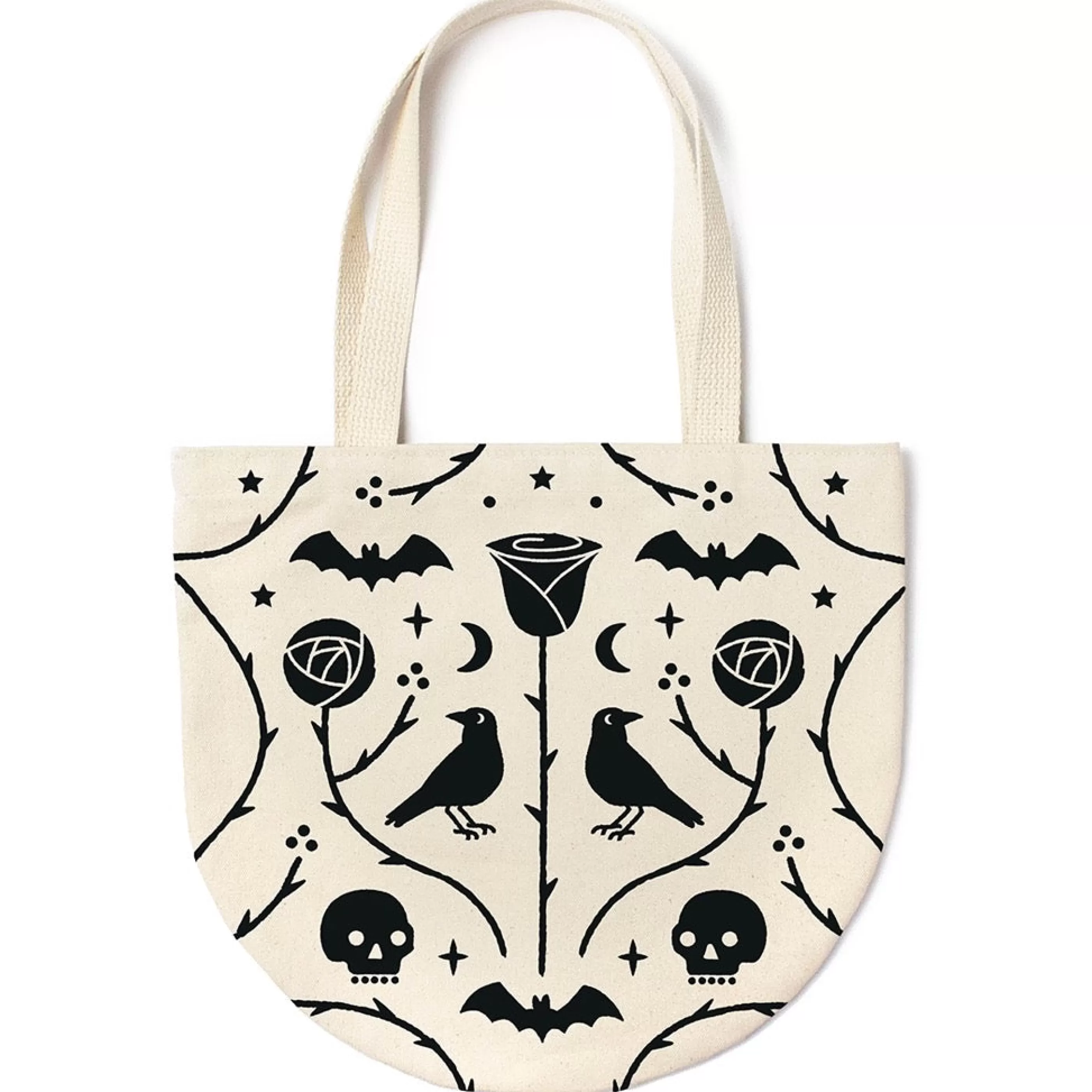 Seltzer Goods Bags>Spooky Floral Round Tote