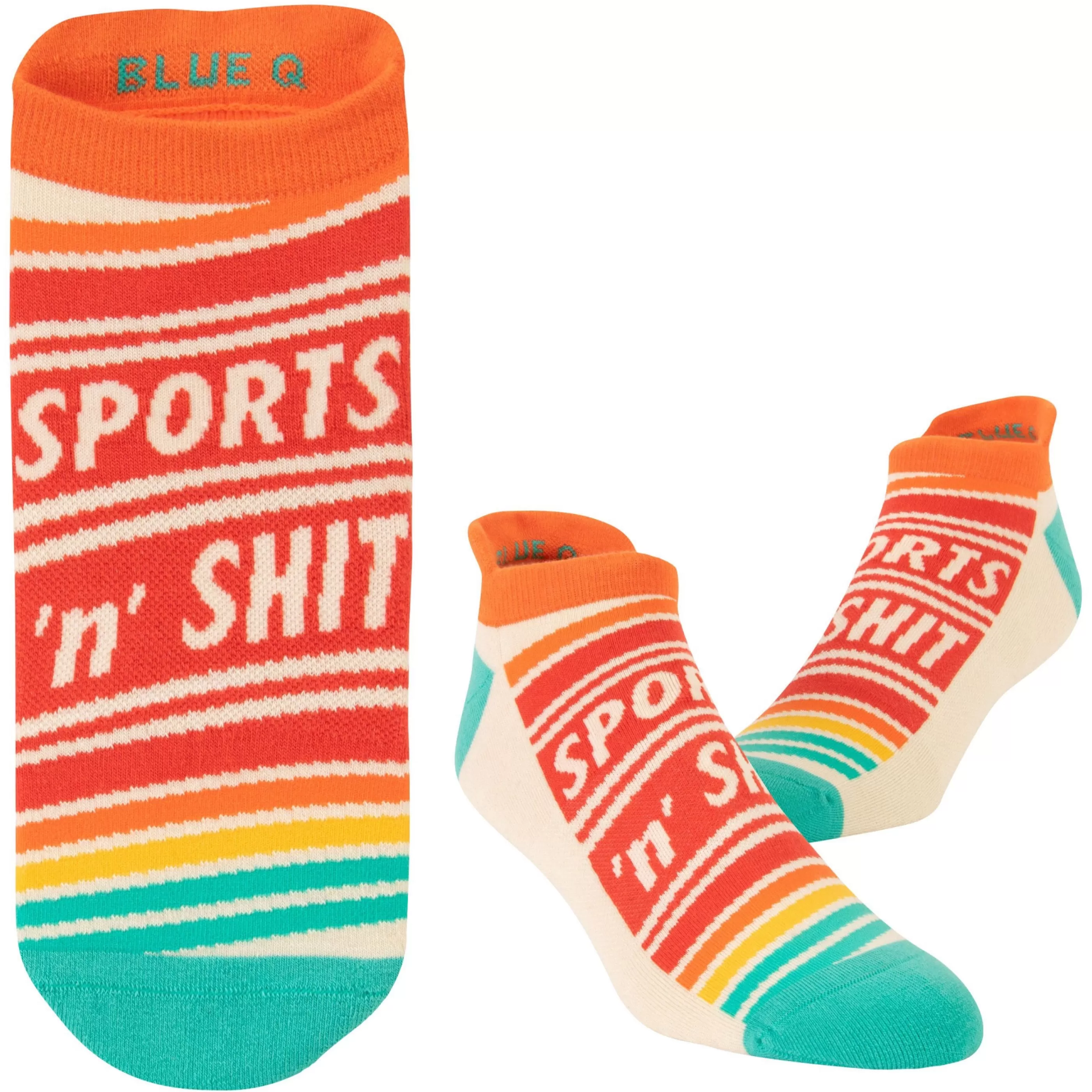 Blue Q Men's Socks>Sports 'N' Shit Sneaker Socks