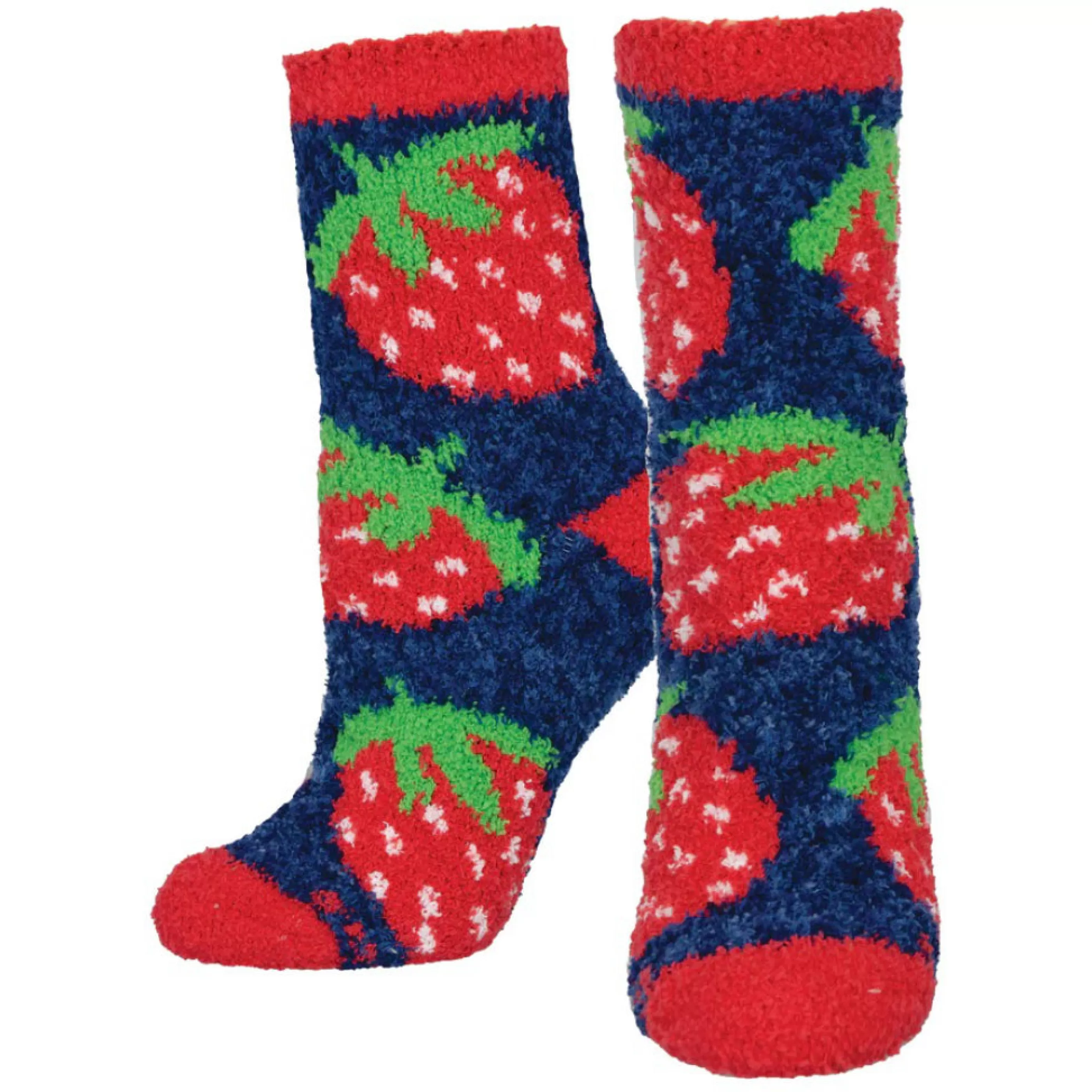 SockSmith Women's Socks>Strawberry Warm & Cozy Socks Navy