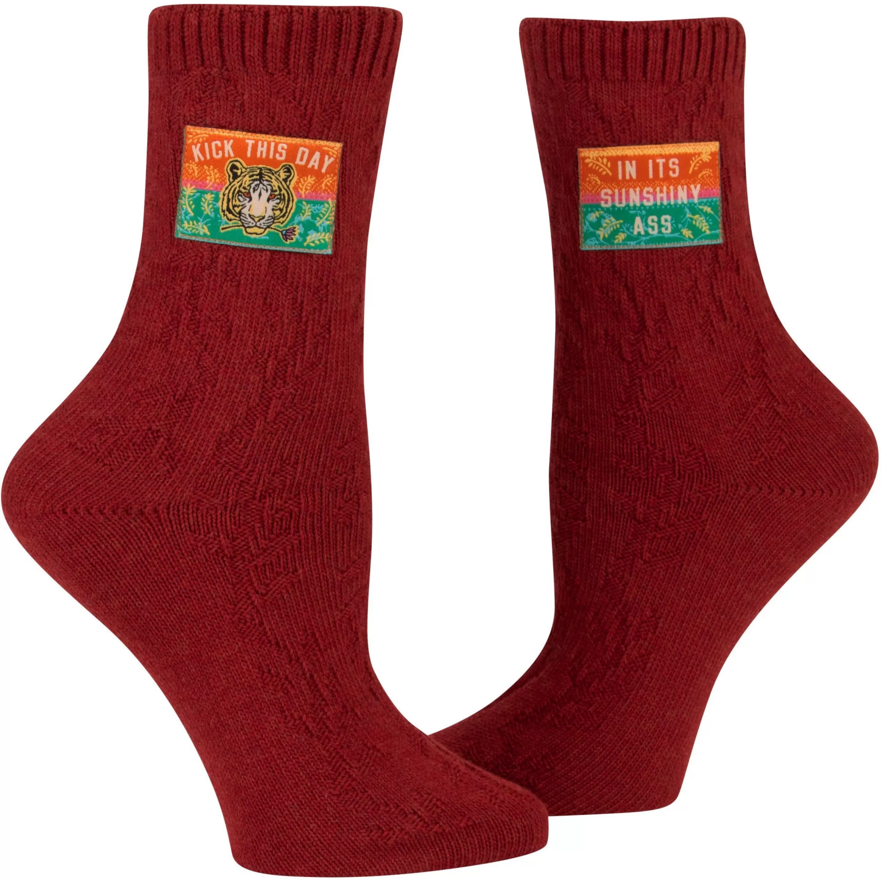 Blue Q Men's Socks>Sunshiny Ass Tag Socks