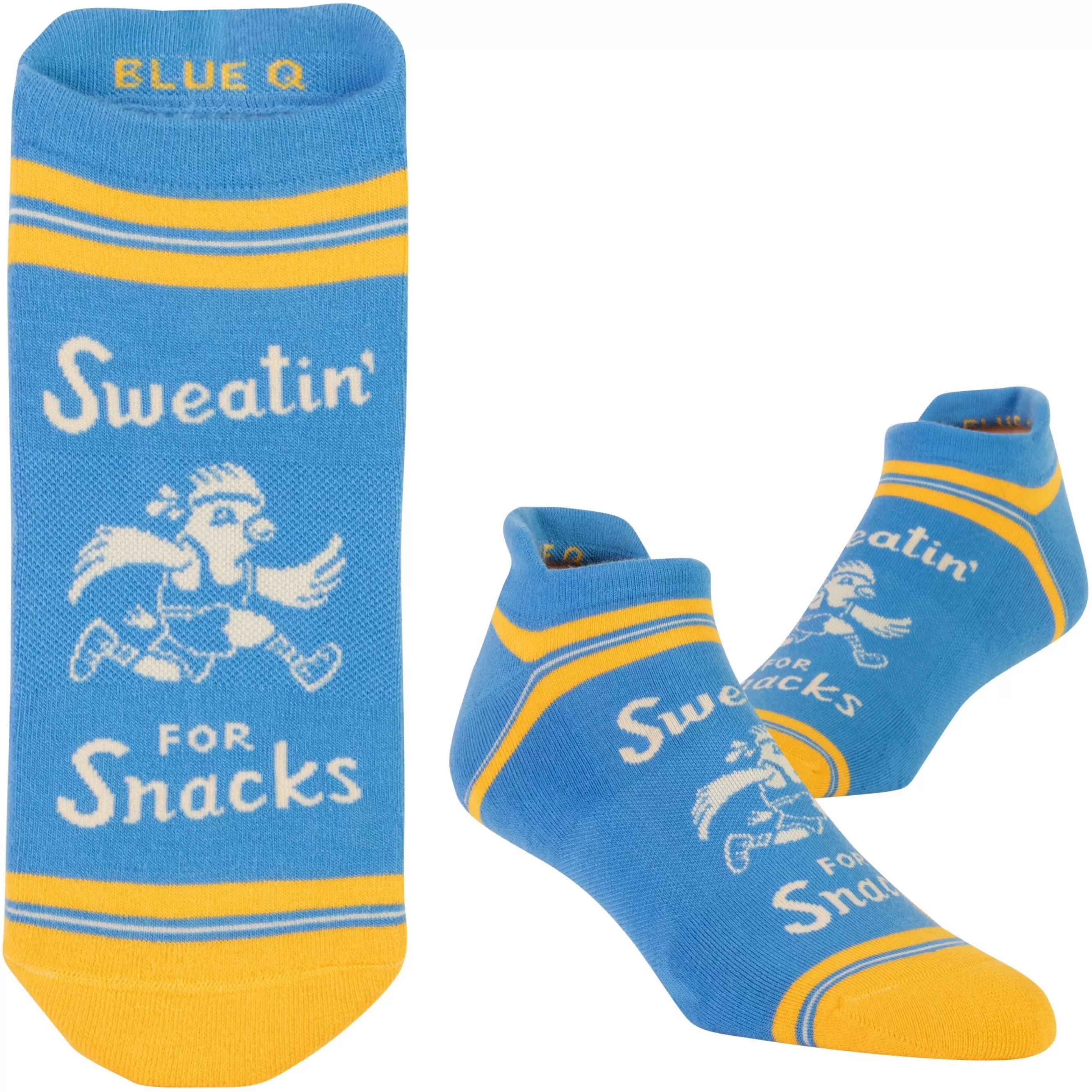 Blue Q Men's Socks>Sweatin' For Snacks Sneaker Socks