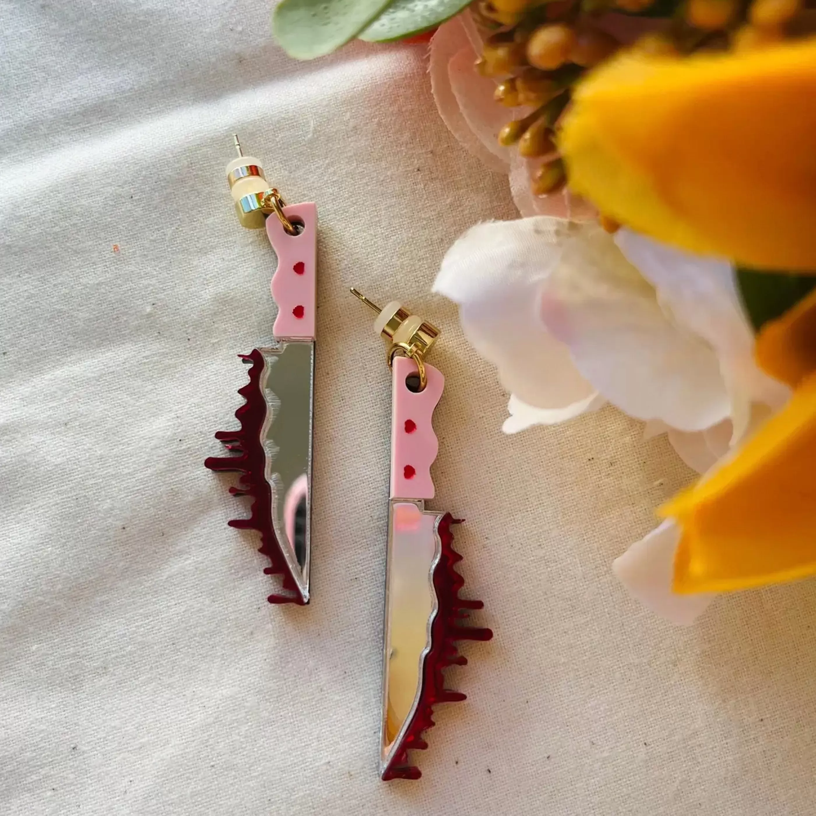 Studio Nena Jewellery>Sweetheart Bloody Knife Earrings