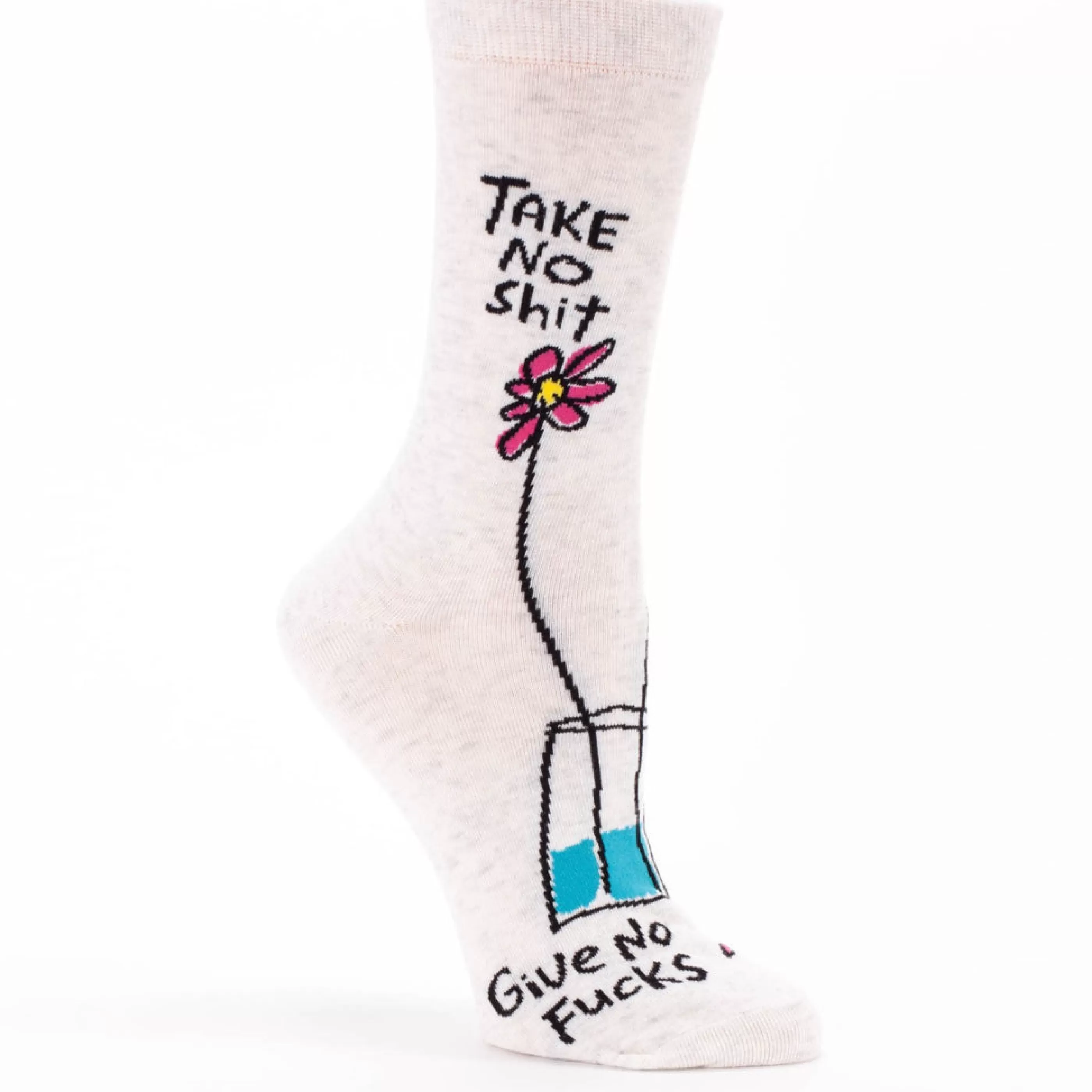 Blue Q Women's Socks>Take No Shit Crew Socks