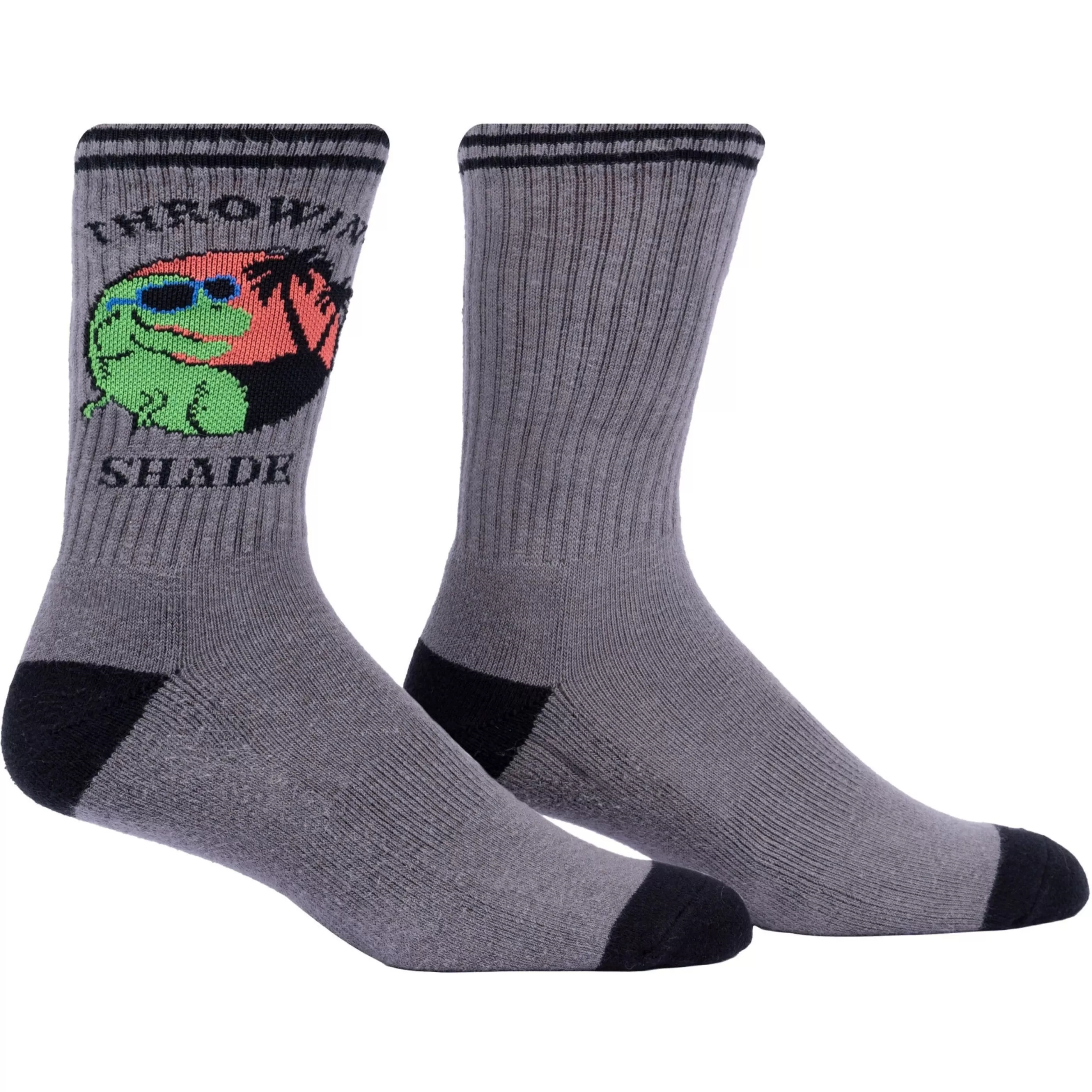 Sock It To Me Men's Socks>Throwin Shade Athletic Ribbed Crew M/L