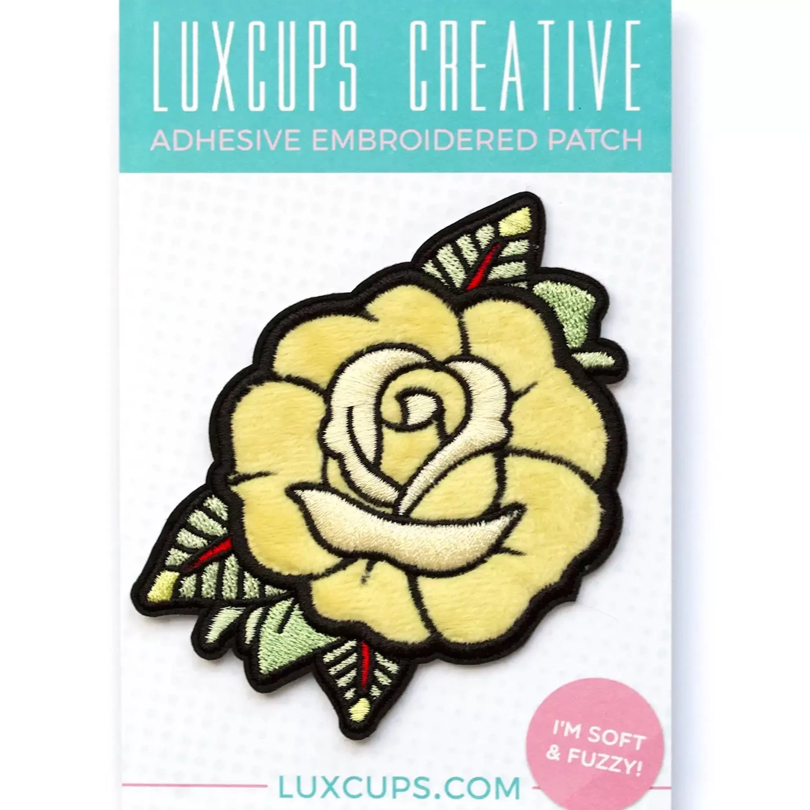 LuxCups Creative Pins, Patches & Keychains>Yellow Rose Patch